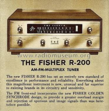 FM-AM Multiplex Tuner R-200; Fisher Radio; New (ID = 1788159) Radio