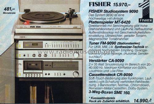 Stereo Cassette Deck CR-9090; Fisher Radio; New (ID = 2103441) Enrég.-R