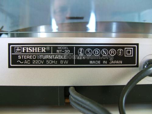 Stereo Turntable MT-30; Fisher Radio; New (ID = 1032802) Enrég.-R
