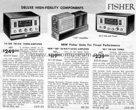 the 100 100-AZ; Fisher Radio; New (ID = 1745313) Ampl/Mixer