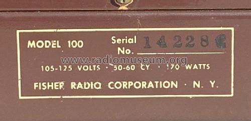 the 100 100-AZ; Fisher Radio; New (ID = 2838860) Ampl/Mixer
