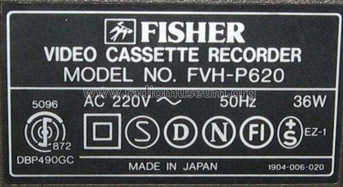 Video Cassette Recorder FVH-P620; Fisher Radio; New (ID = 791857) Ton-Bild