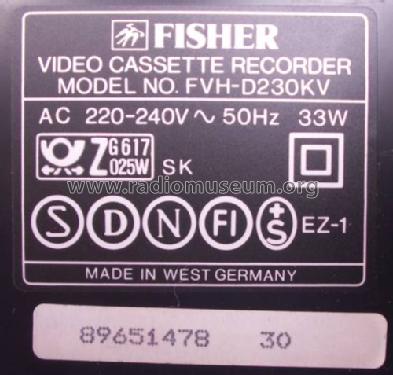 Video Recorder FVH-D230KV; Fisher Radio; New (ID = 1516139) R-Player
