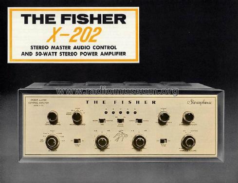 Stereo Master Control Amplifier X-202; Fisher Radio; New (ID = 580131) Ampl/Mixer