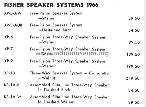 XP-5 ; Fisher Radio; New (ID = 1788971) Speaker-P