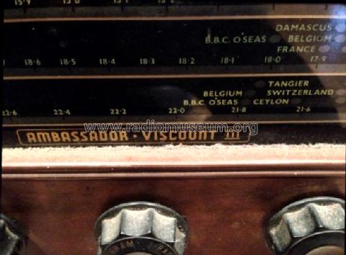 Ambassador Viscount III ; Ambassador brand, R. (ID = 1570762) Radio