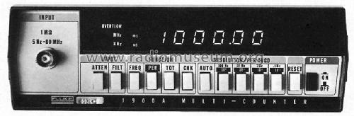 Multi-Counter 1900A; Fluke, John, Mfg. Co (ID = 1004558) Equipment