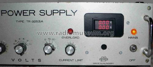 DC Power Supply TR-9253/A; Fok-Gyem Szövetkezet (ID = 1610116) Ausrüstung