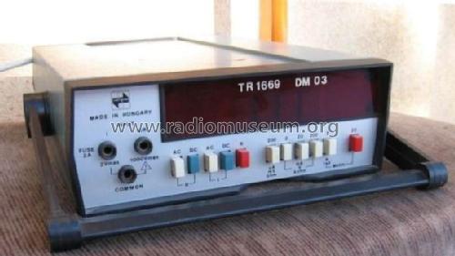 Digital Multimeter TR-1669 / DM03; Fok-Gyem Szövetkezet (ID = 797861) Equipment