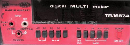 Multimeter TR-1667/A; Fok-Gyem Szövetkezet (ID = 1004024) Equipment