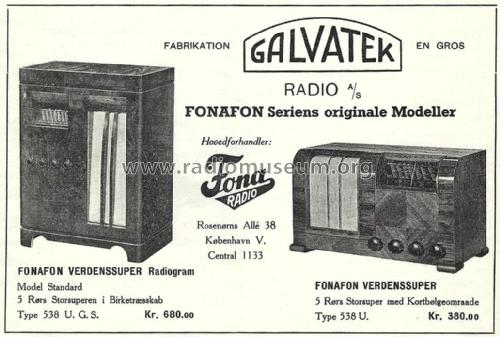 Fonafon Standard 538 UGS; Fona Radio, Fonafon; (ID = 2987456) Radio