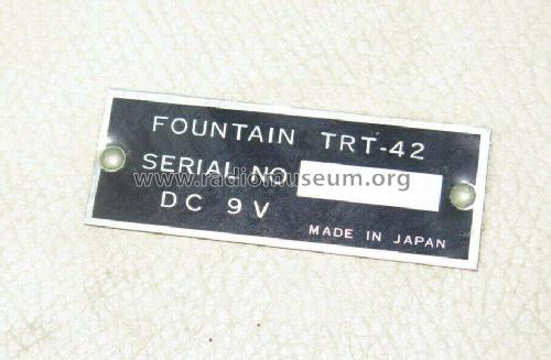 10 Transistor 2 Band Radio Corder TRT-42; Fountain, Tokyo, (ID = 2412029) Radio