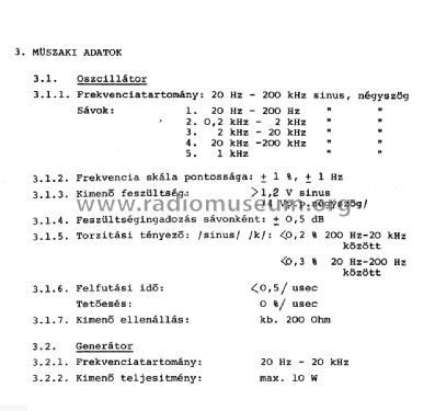 Power Sound Generator PIF/ TR-0161; Fövárosi (ID = 2440736) Equipment