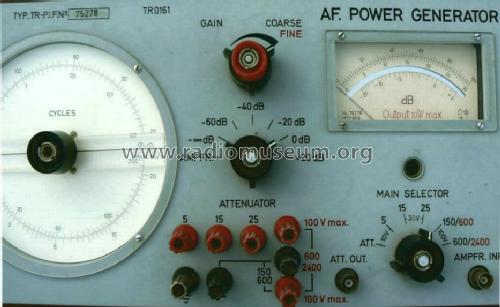 Power Sound Generator PIF/ TR-0161; Fövárosi (ID = 795180) Equipment