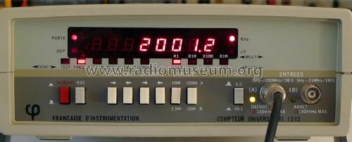 Compteur Fréquencemètre 1212; Française d' (ID = 1004256) Equipment