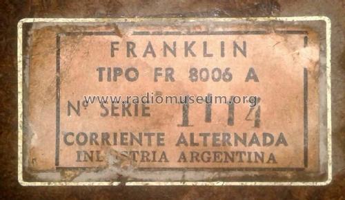 FR8006A; Franklin, Buenos (ID = 2414872) Radio