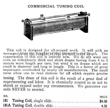 Commercial Tuning Coil No. 181; Franklin Electric (ID = 1135477) mod-pre26