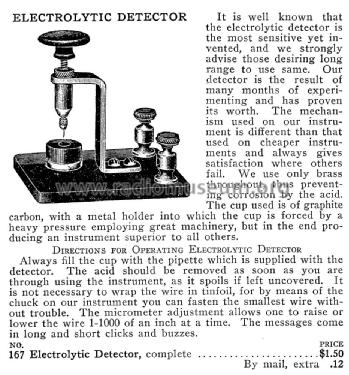 Electrolytic Detector No. 167; Franklin Electric (ID = 1134262) Radio part