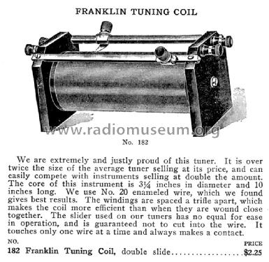 Franklin Tuning Coil No. 182; Franklin Electric (ID = 1135489) mod-pre26