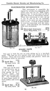 High Grade Electrical Apparatus & Electrical Suppl Catalogue No. 2; Franklin Electric (ID = 1136266) Paper