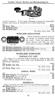 High Grade Electrical Apparatus & Electrical Suppl Catalogue No. 2; Franklin Electric (ID = 1136269) Paper