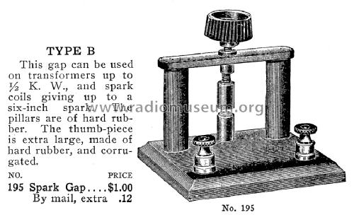 Spark Gap Type B No. 195; Franklin Electric (ID = 1135568) Amateur-D