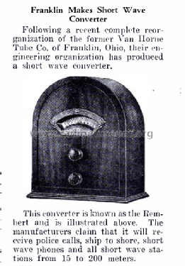 Rembert ; Franklin Radio Corp. (ID = 2542400) Converter