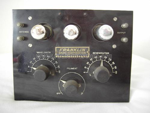 unknown 3 tube ; Franklin Radio Corp. (ID = 924993) Radio