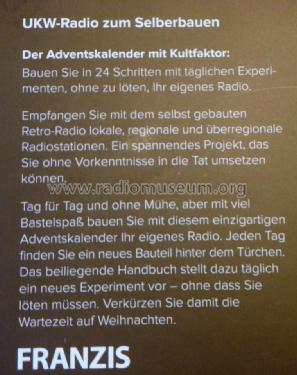 Retro-Radio-Adventskalender 2018 UKW-Radio zum Selberbauen; Franzis Verlag, (ID = 2325124) Kit