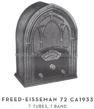 72 ; Freed-Eisemann Radio (ID = 1593199) Radio