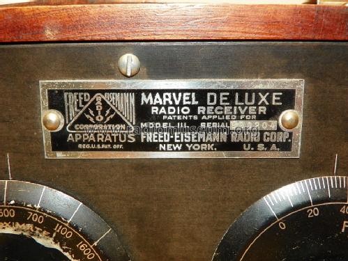 Marvel De Luxe Radio Receiving Outfit 111; Freed-Eisemann Radio (ID = 1478057) Crystal