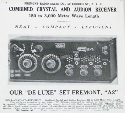 Fremont Deluxe Set No. A2; Fremont Radio Sales (ID = 2621590) Radio