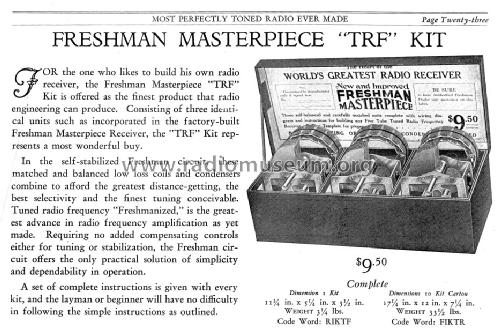 TRF Low Loss Kit ; Freshman Co. Inc., (ID = 1553192) Kit