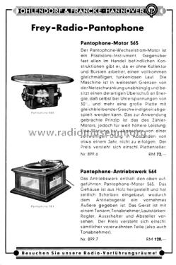 Pantophone-Motor 565; Frey-Radio GmbH, (ID = 2694070) Divers