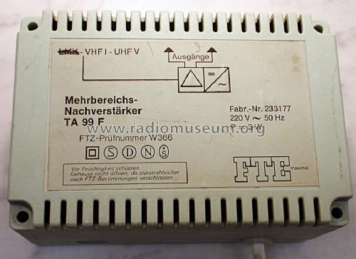 Mehrbereichs Nachverstärker TA 99 F; FTE Maximal; Ober- (ID = 1370657) RF-Ampl.