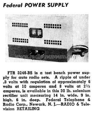 FTR 3246-BS ; FTR, Federal (ID = 1314595) Power-S