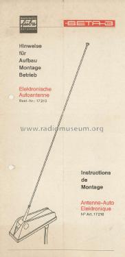 Beta 3 Elektronische Autoantenne Best.-Nr. 17210; Fuba, Hans Kolbe; (ID = 2746070) Antenny