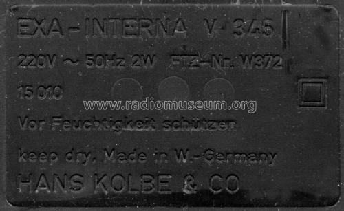 EXA-Interna - Fernseh-Zimmerantenne 345 V; Fuba, Hans Kolbe; (ID = 2245062) Antenna