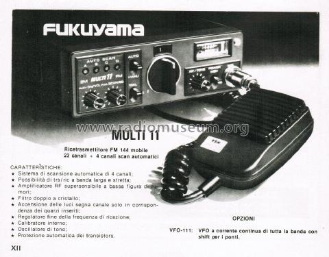 Transceiver FM 144 Multi 11; Fukuyama Electronics (ID = 2824195) Amateur-D