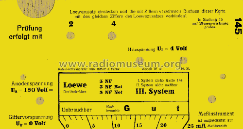 Adapter für Loewe Röhren für RPG W12, W16; Funke, Max, Weida/Th (ID = 1421962) Equipment