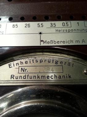 Einheitsprüfg. Rundfunkmechanik W16; Funke, Max, Weida/Th (ID = 1766212) Ausrüstung