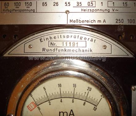 Einheitsprüfg. Rundfunkmechanik W16; Funke, Max, Weida/Th (ID = 2055434) Equipment