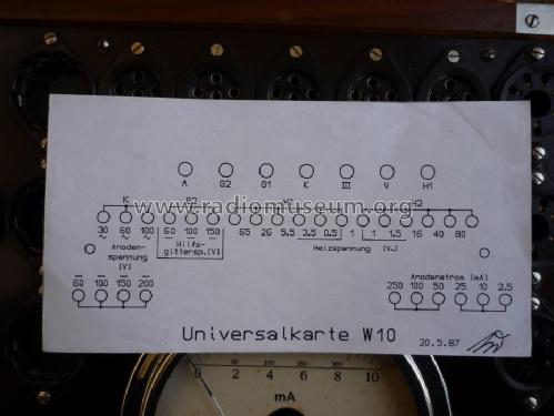 Röhrenprüfgerät W10; Funke, Max, Weida/Th (ID = 841991) Equipment