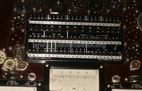 Röhrenprüfgerät W20 - S/N ab 27061; Funke, Max, Weida/Th (ID = 1277034) Equipment