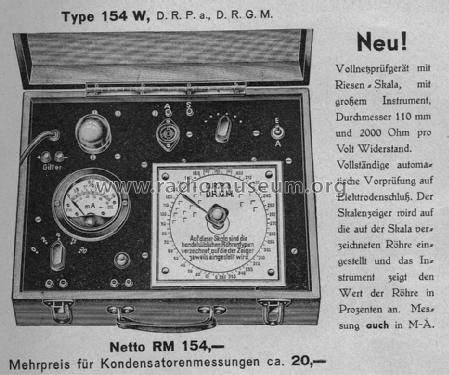 Röhrenprüfgerät 154W; Funkpraxis; Breslau (ID = 1532874) Equipment