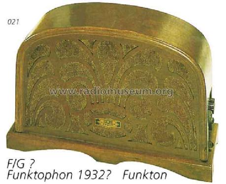 Funktophon 1932 F/G; Funkton, Rob.Zach & (ID = 1606) Radio