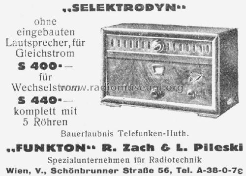 Selektrodyne W; Funkton, Rob.Zach & (ID = 1301630) Radio