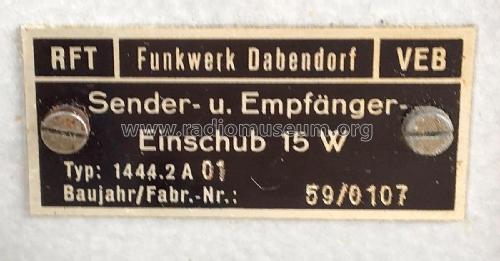 15W Sende-Empfänger SEG15 mit Einschub 1444.3A 01 und 1491.40A 01; Funkwerk Dabendorf (ID = 2425512) Commercial TRX