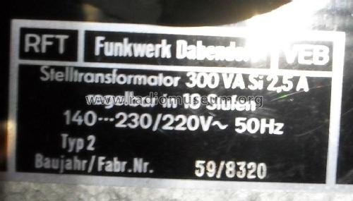 Stelltransformator 2; Funkwerk Dabendorf (ID = 1540844) Strom-V