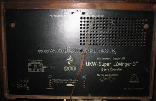 UKW-Super Zwinger 3 / Serie Dresden; Funkwerk Dresden, (ID = 414394) Radio